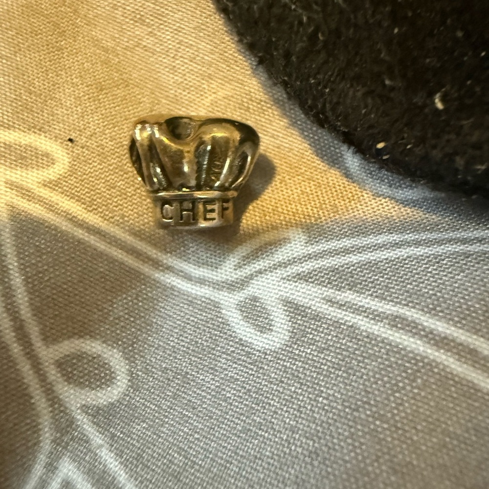Pandora Black Velvet Pouch with Silver Charm Accent